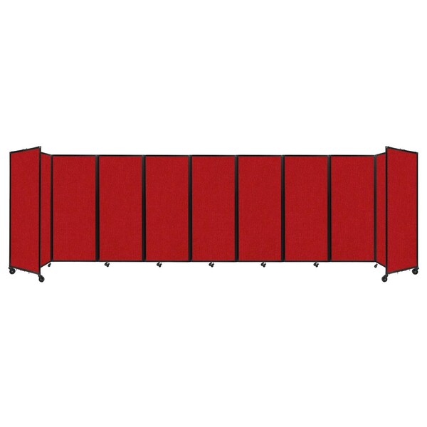 Room Divider 360 Folding Portable Partition 25' x 6'10" Red Fabric